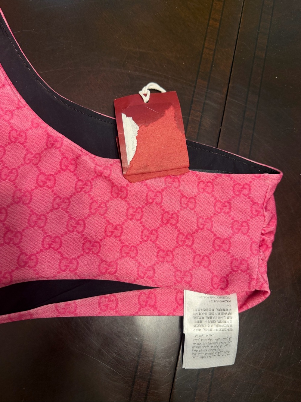New Authentic Gucci GG Supreme Pink One Piece Swimsuit Size XL - Picture 11 of 15